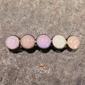 pastel kleurige smiley haarknip