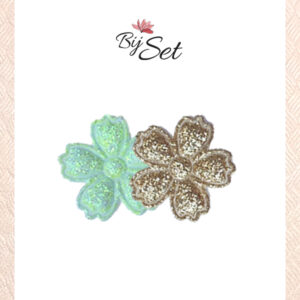 mint groen met gouden bloem haarknipje