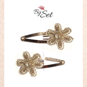 haarknipjes bloemen goud