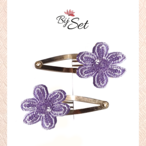 haarknipjes bloemen paars lila
