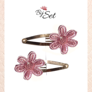 haarknipjes bloemen roze